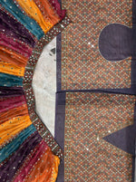 Navratri Multicolor Garba Print Chaniya Choli Real Mirror Work with Dupatta