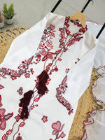 Pakistani Style Roman Silk Kurti Pant Dupatta Set Embroidery Work Festive