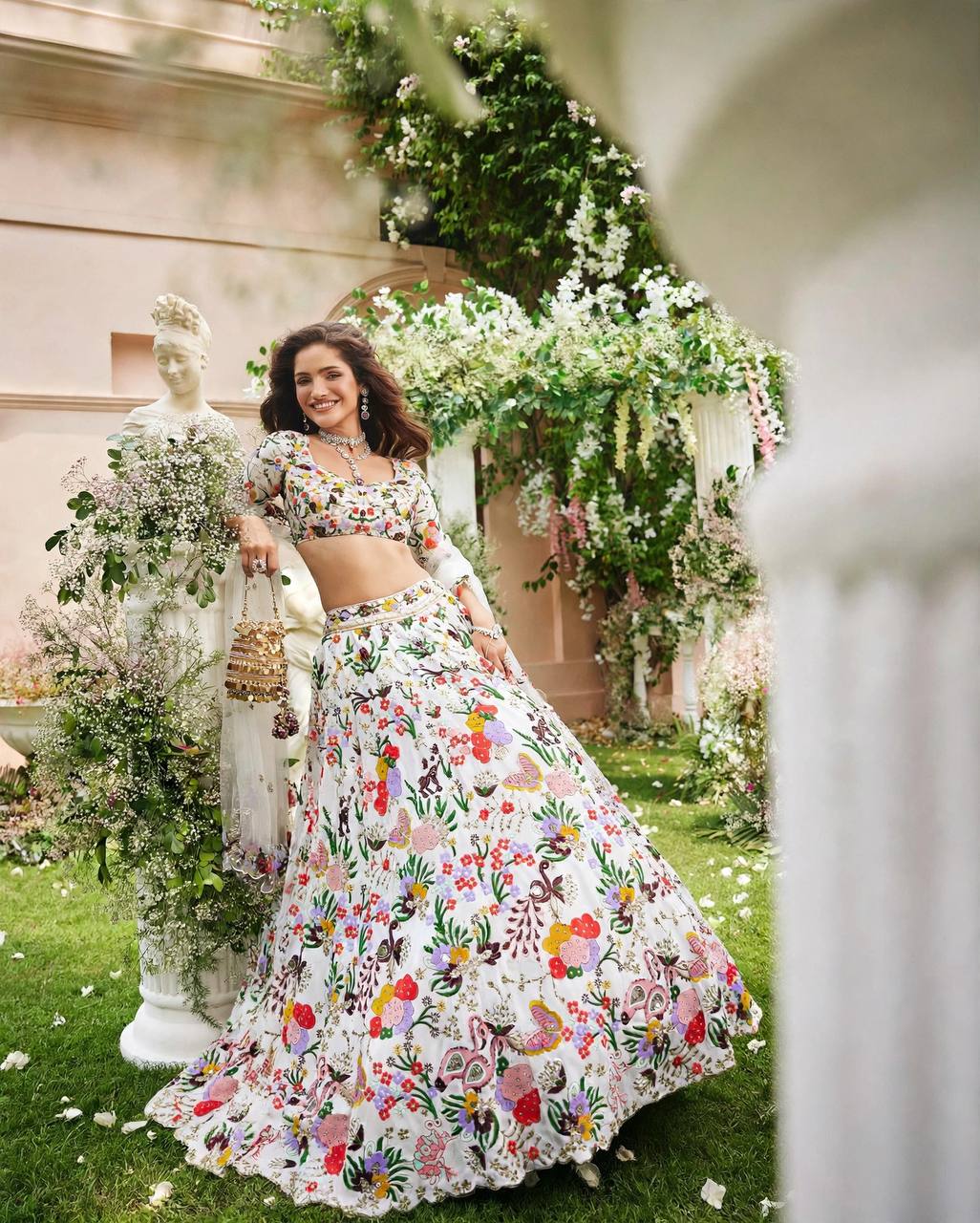 Premium Masti Silk Embroidered Flared Lehenga Choli Set