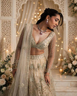 Premium Soft Net Sequins Flared Lehenga Choli Dupatta Set