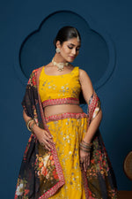 Georgette Embroidered Lehenga Choli with Dupatta Set