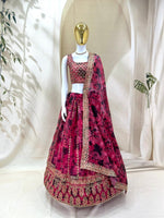 Organza Embroidered Lehenga Choli with Dupatta Set