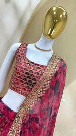Organza Embroidered Lehenga Choli with Dupatta Set