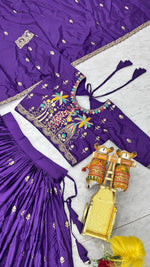 Royal Blue Color Designer Silk Embroidered Lehenga Choli