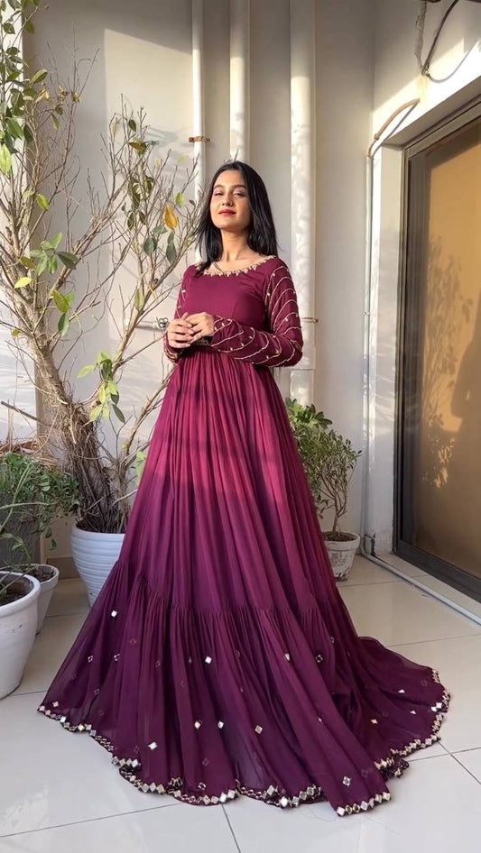 Maroon Gowns Online Shopping in India