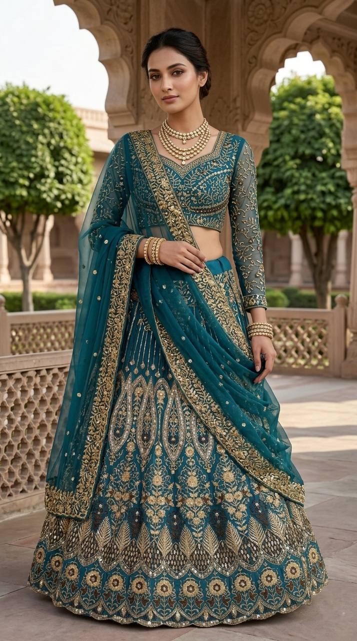 Gorgeous Soft Butterfly Embroidery Net Lehenga Choli