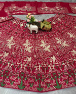 Gorgeous Red Sequins Embroidered Georgette Lehenga Choli