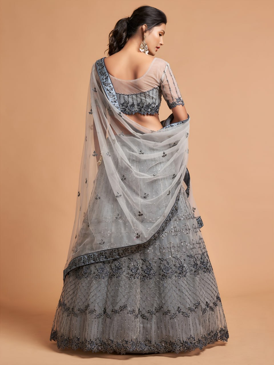 Buy Trendy Gray Lehenga Choli Online in India
