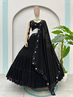 Black Color Lehenga Choli For Wedding Buy Now