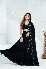 Black Color Lehenga Choli For Wedding Buy Now