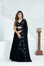 Black Color Lehenga Choli For Wedding Buy Now