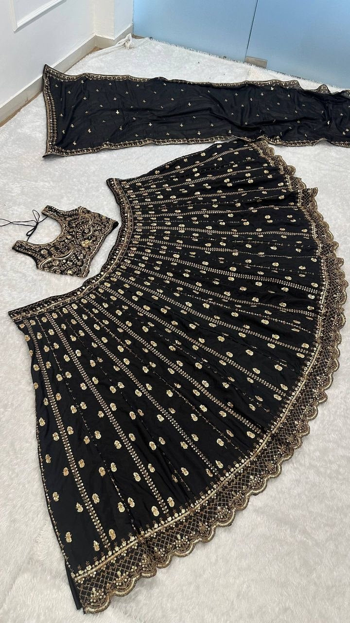 Amazing Black Designer lehenga Choli Buy It Now