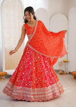Orange Color Lehenga Choli For Wedding Buy now