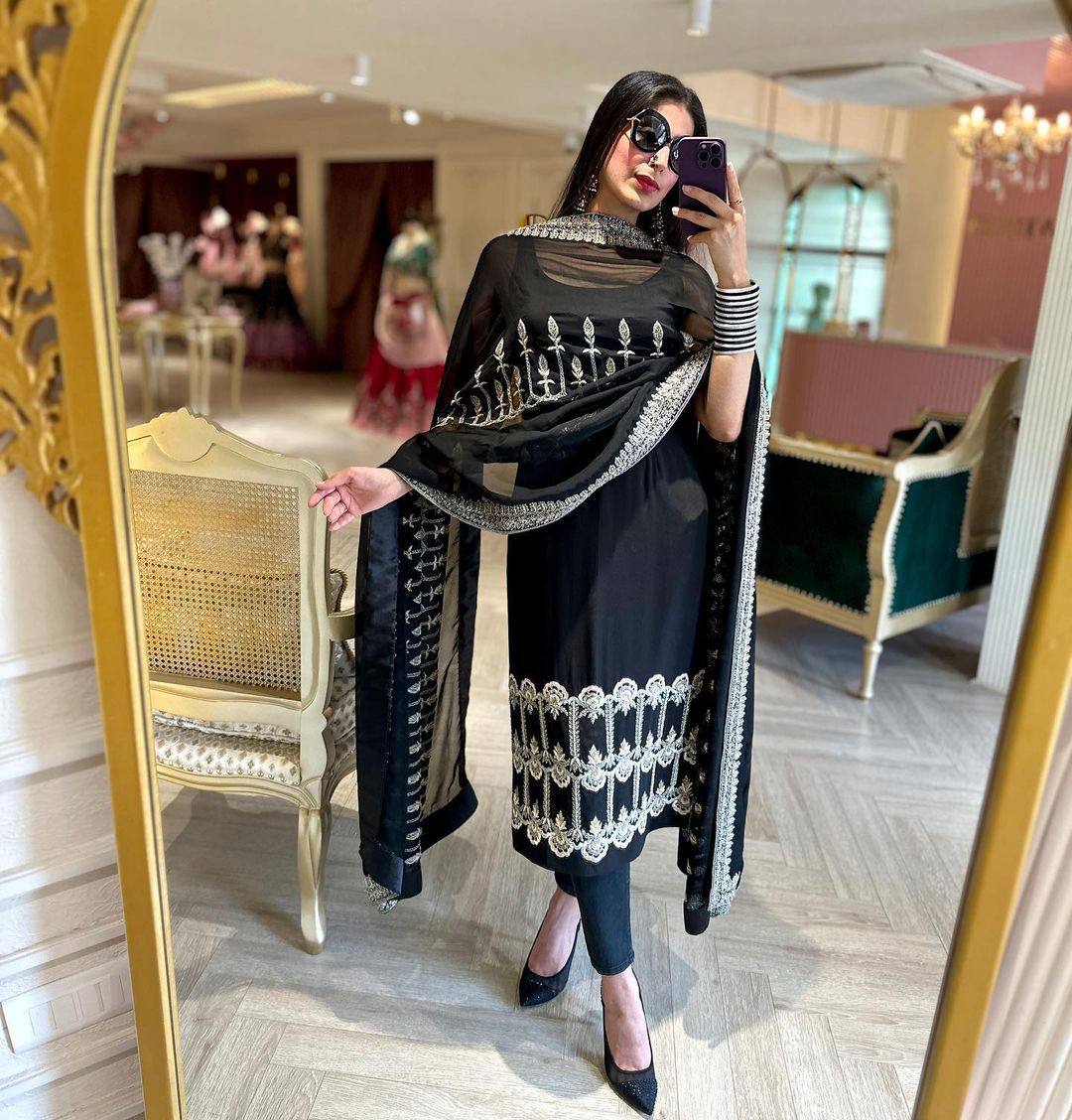 Beautiful Black Designer Salwar suit At Best Price – Joshindia