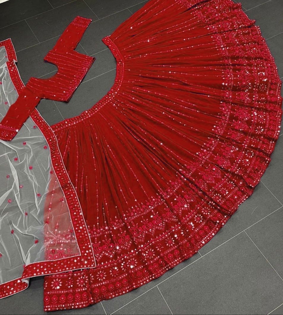 Buy Trendy Red Lehenga Choli Online in India - Joshindia