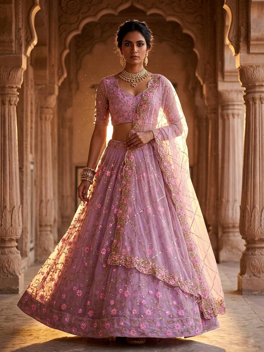Heavy Designer Soft Butterfly Net Lehenga Choli