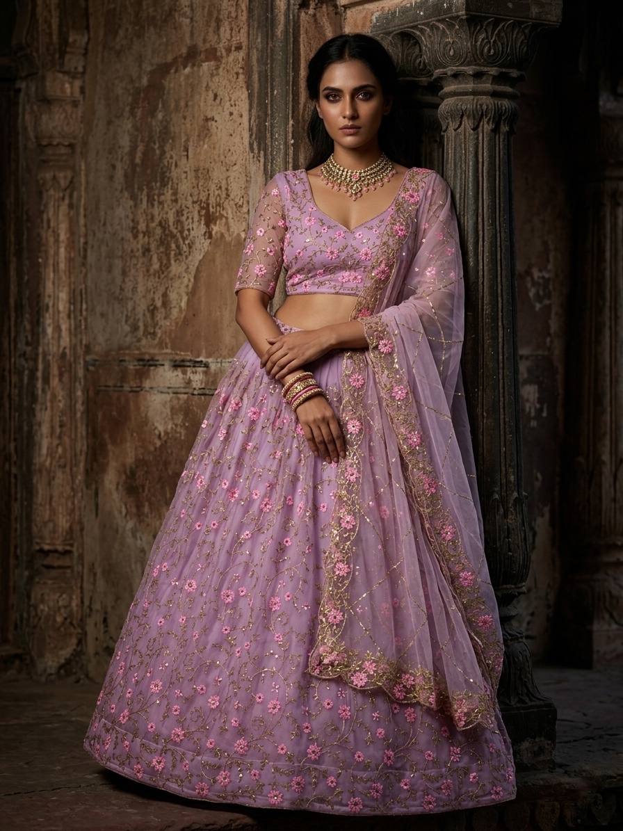 Heavy Designer Soft Butterfly Net Lehenga Choli
