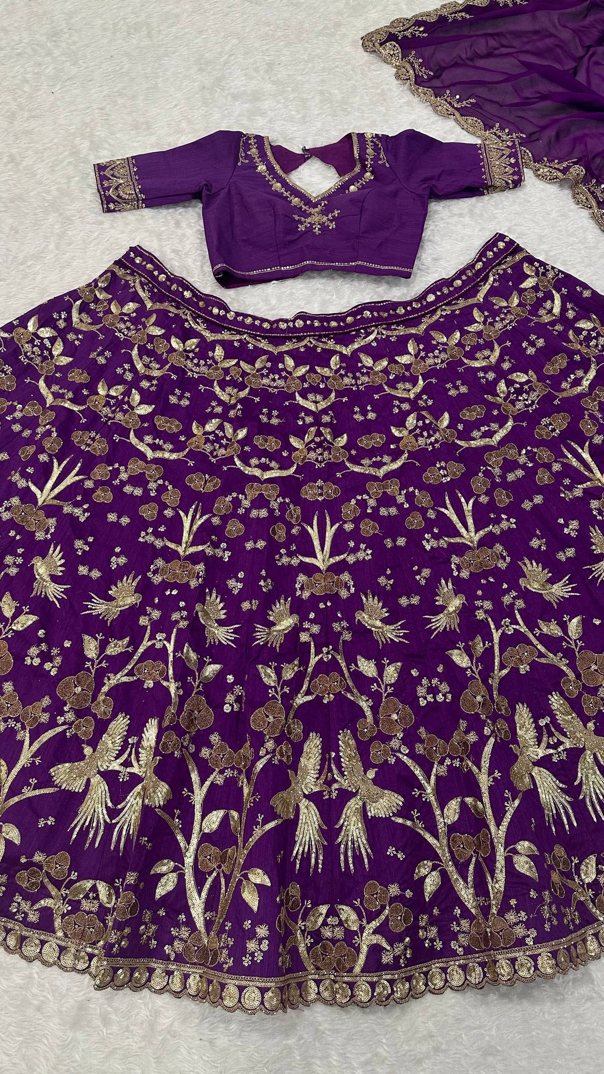 Purple Color Designer Silk Lehenga Choli