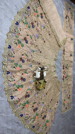 Elegant Cream Sequins Embroidered Lehenga Choli