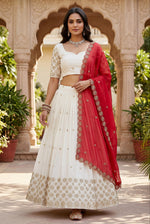 Designer Chinon Lehenga Choli with Embroidery