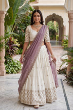 Designer Chinon Lehenga Choli with Embroidery