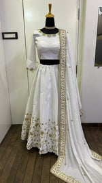 White Color Silk designer Lehenga Choli