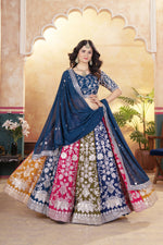 Multi Color Designer Faux Georgette Lehenga Choli