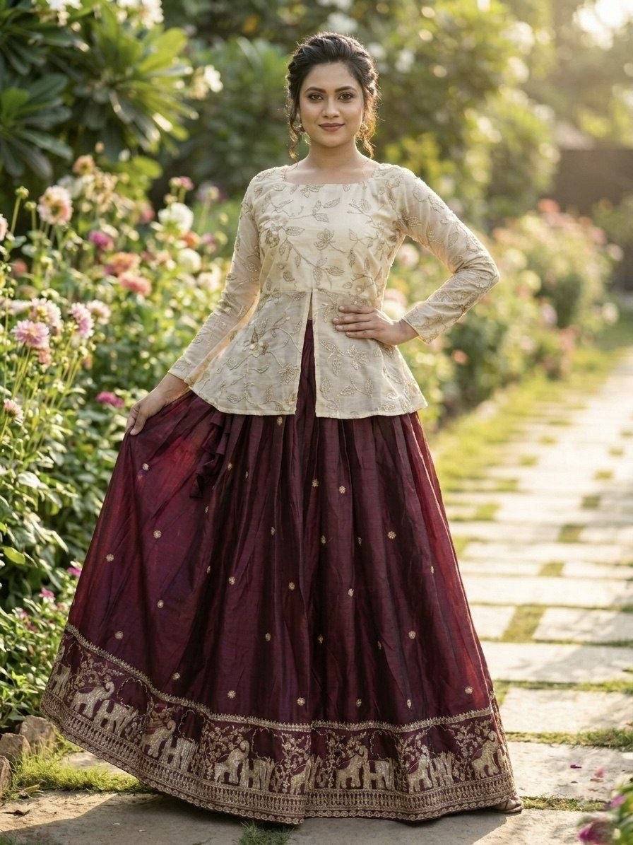Premium Fendy Silk DesignerEmbroidery Lehenga Choli