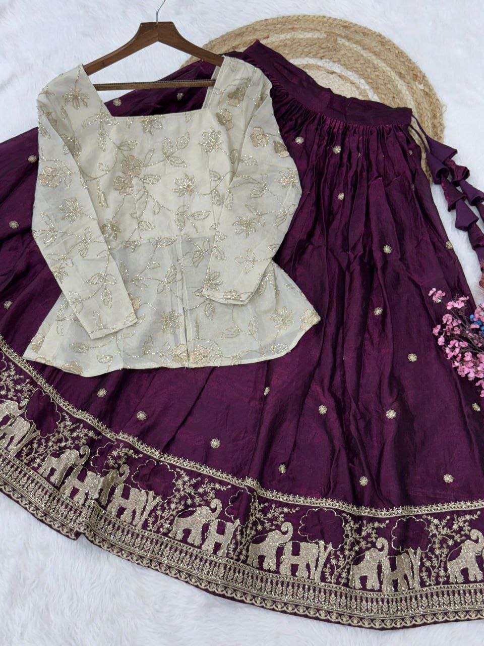 Premium Fendy Silk DesignerEmbroidery Lehenga Choli