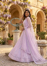 Georgette Sequins & Zari Work Lehenga Choli Set