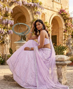 Georgette Sequins & Zari Work Lehenga Choli Set