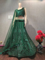 Green Color Premium Net Designer Lehenga Choli