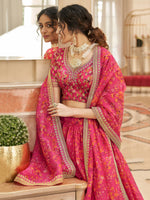 Designer Organza Floral Print Lehenga Choli