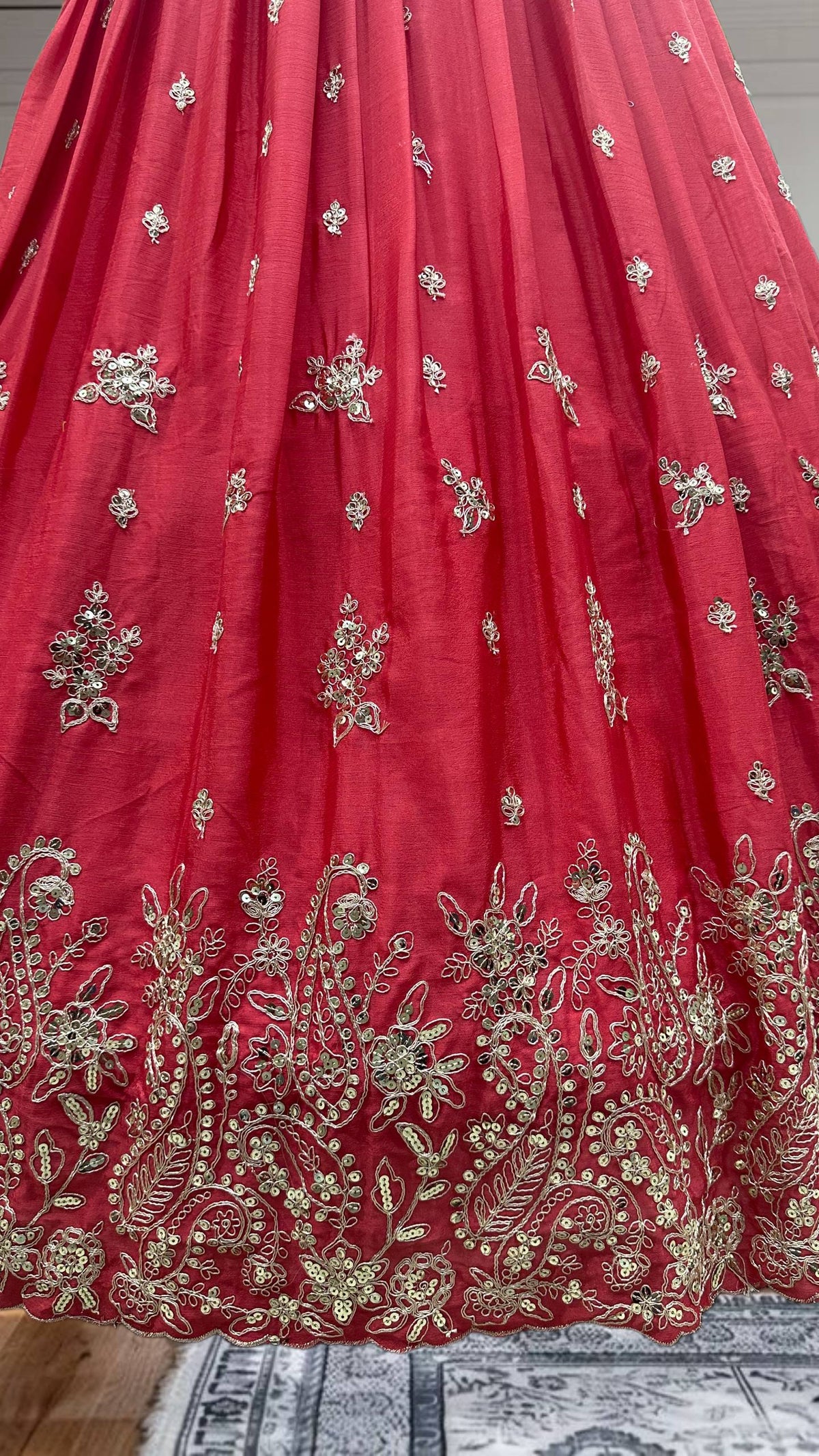 Designer Chinon Silk Embroidery Lehenga Choli