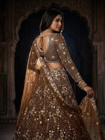 Royal Mirror Work Butterfly Net Lehenga Choli with Dupatta