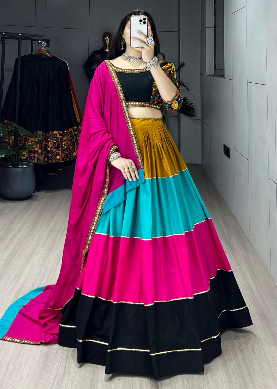 Traditional Rayon Cotton Lehenga Choli