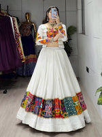 Dark sky blue faux georgette wedding Lehenga choli