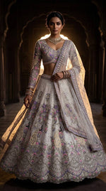 Buy White Color Designer Soft Butterfly Net Lehenga Choli