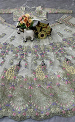 Buy White Color Designer Soft Butterfly Net Lehenga Choli