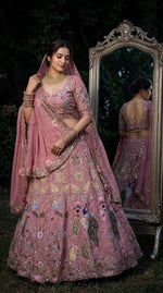 Pink Color Beautiful embroidery zari work lehenga choli