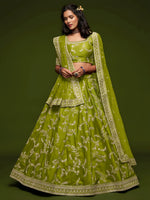 Designer Art Silk Lehenga Choli withEmbroidery Work
