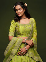 Designer Art Silk Lehenga Choli withEmbroidery Work
