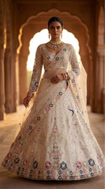 Premium White Color Soft Net Embroidered Lehenga Choli