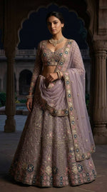 Premium Light Purple Soft Net Embroidered Lehenga Choli
