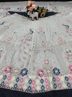 Premium White Color Soft Net Embroidered Lehenga Choli