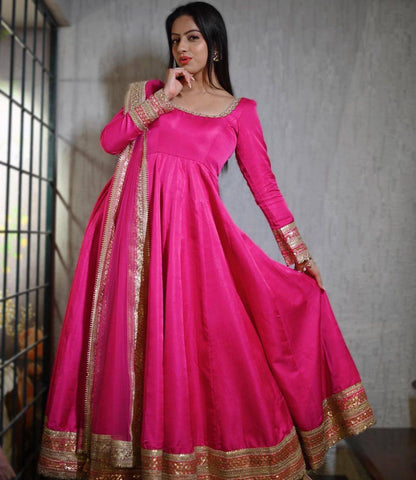 Buy Latest Pink Color Indian Gown Online at Best Price