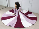 Elegant Wine & White Navratri Lehenga Choli