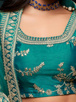 Premium Teal Green Color Art Silk Embroidered Lehenga Choli