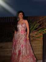 Light Pink Pure Organza Digital Printed Lehenga Choli