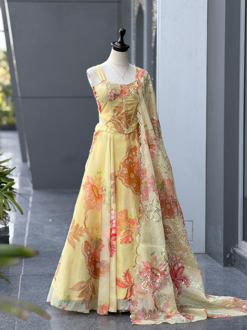 Pure Organza Digital Printed Lehenga Choli